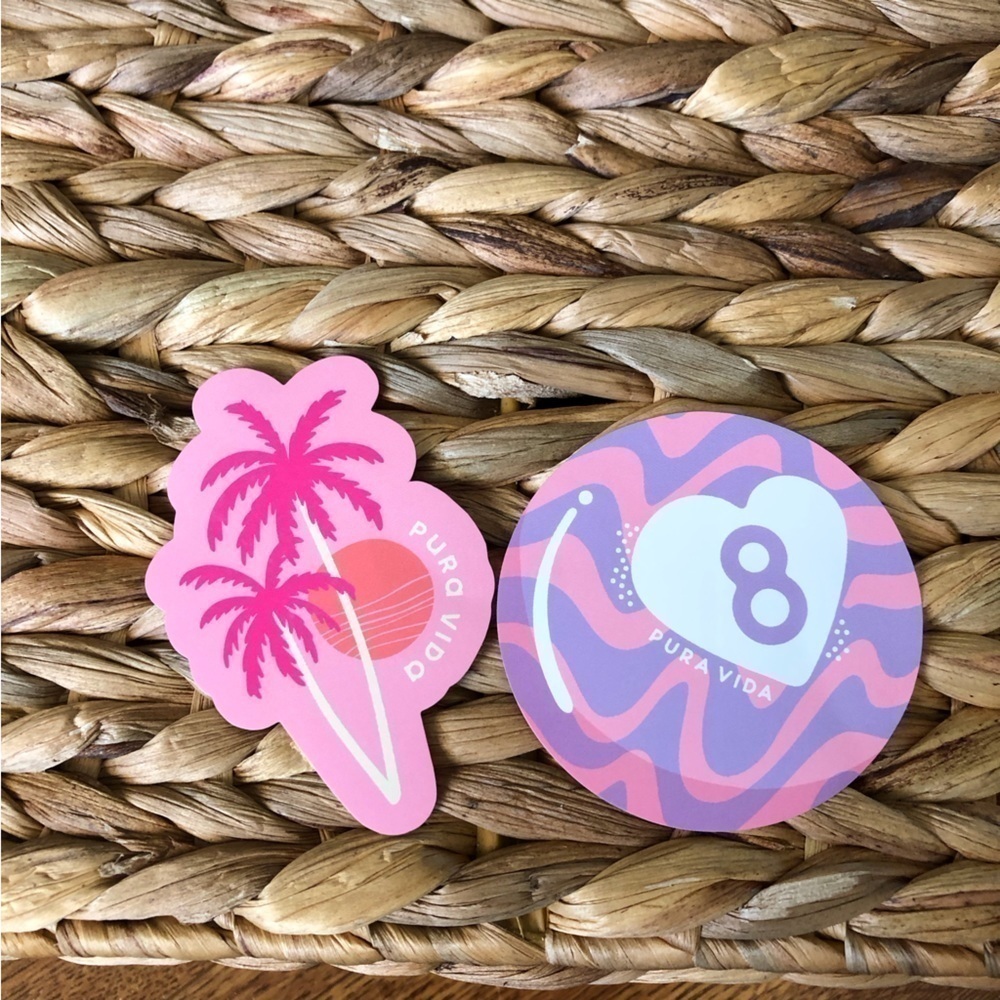 Pura Vida 2 pack stickers